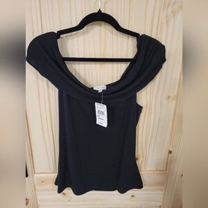 Chic Black Off Shoulder Top